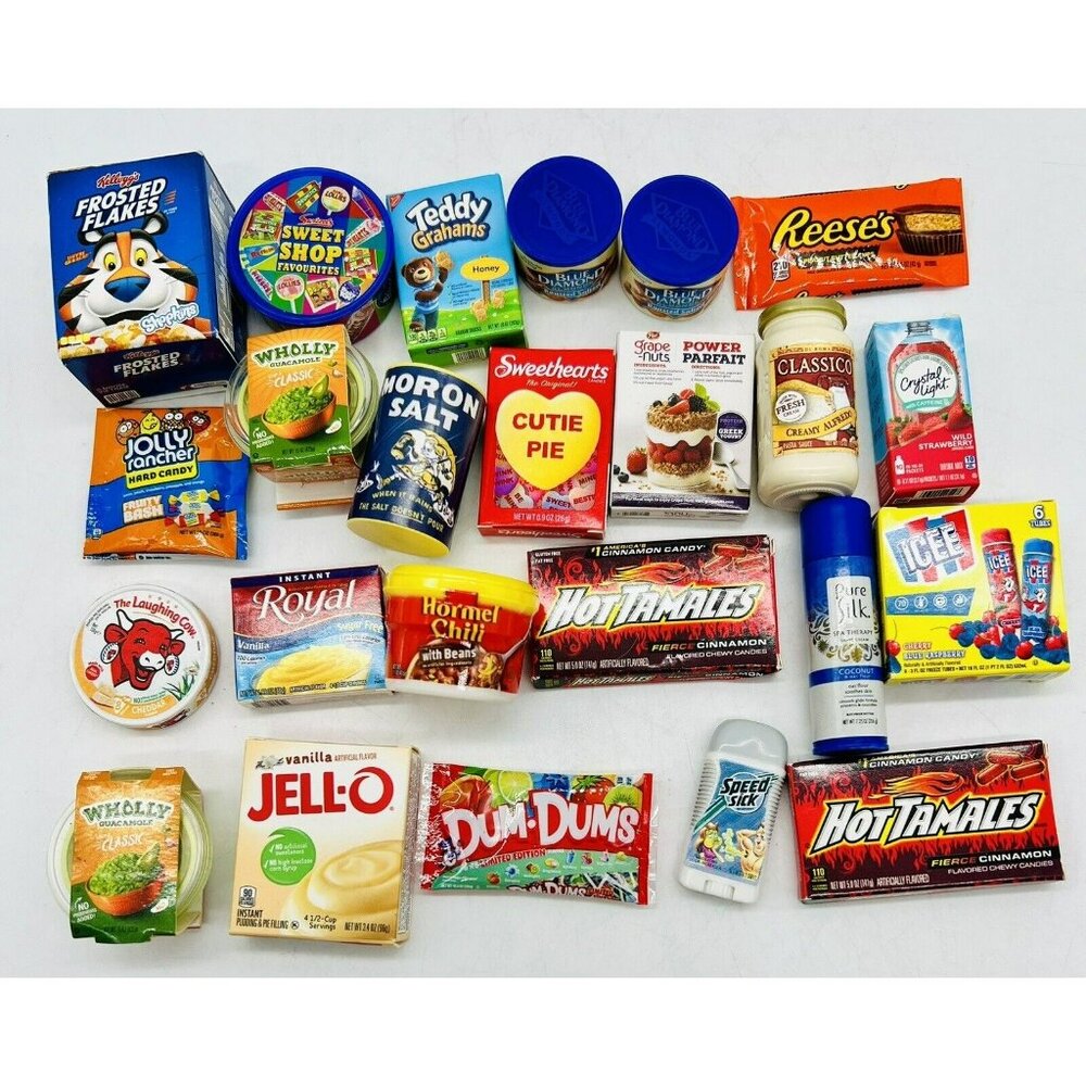 Mini Brands 24 Piece Lot Food Groceries Zuru Jello Teddy Grahams Icee Sweetheart